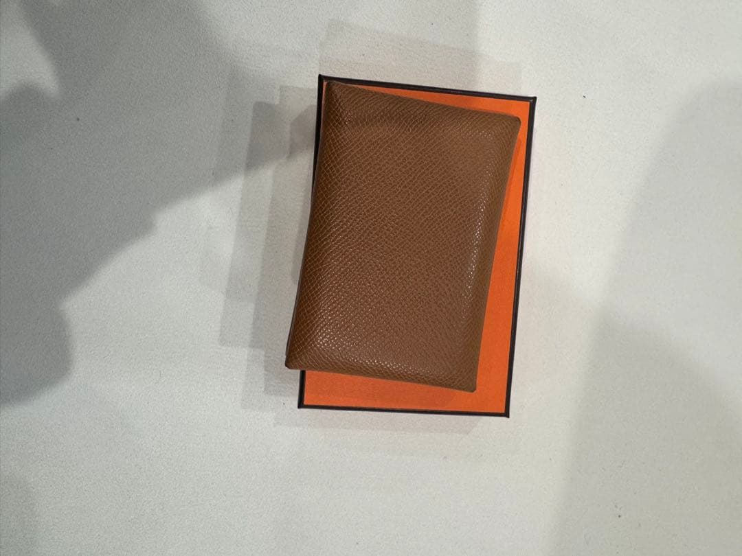 HERMES ゴールド　カルヴィデュオ　エルメス　ケース