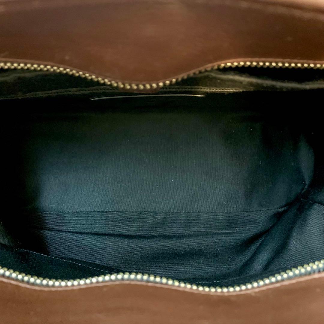 ★週末特価★ COACH メトロポリタン トート 黒×茶レザー A4