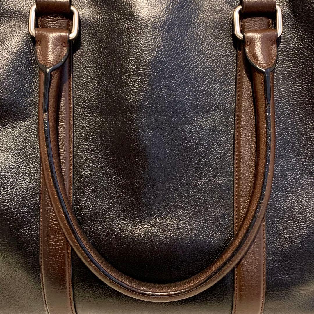 ★週末特価★ COACH メトロポリタン トート 黒×茶レザー A4