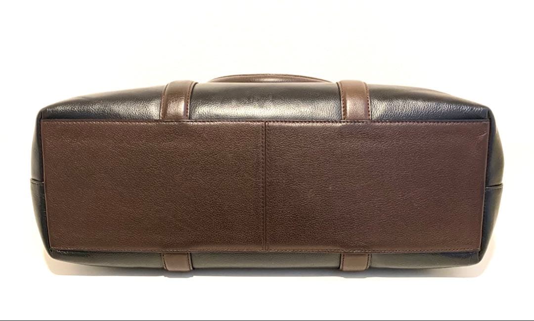 ★週末特価★ COACH メトロポリタン トート 黒×茶レザー A4