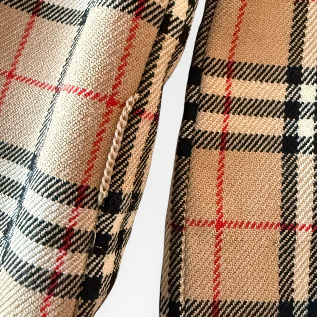 バーバリーブルーレーベル ノバチェック シャツワンピース 40 ウール混 L相当