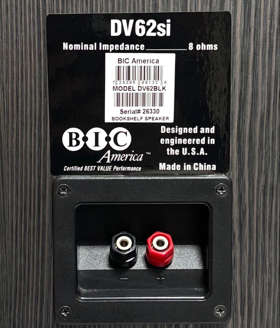 【動作確認済、同一シリアル】BIC America スピーカー DV62si