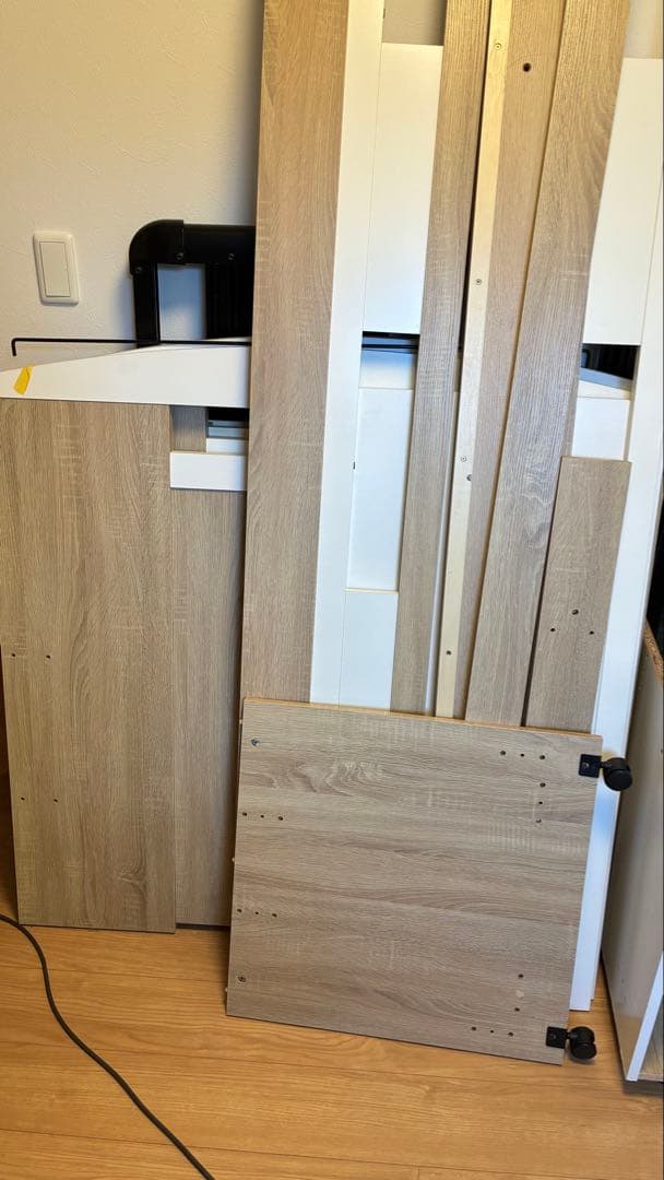 横浜市内発⭐︎Shelm ロフトベッド 学習机付き 収納棚付き