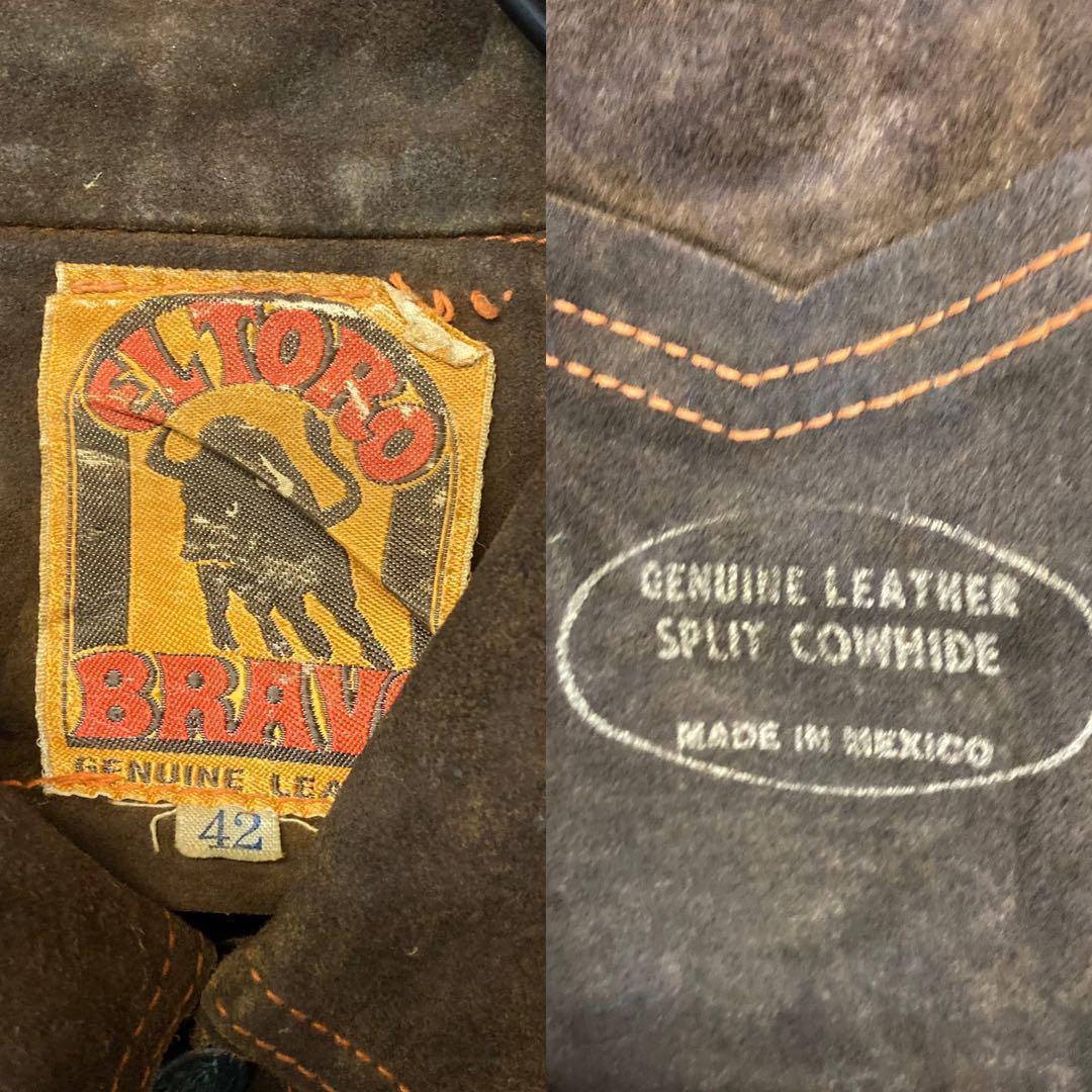 メキシコ製《US古着》ヴィンテージ スエード/レザー ジャケット メンズL-XL