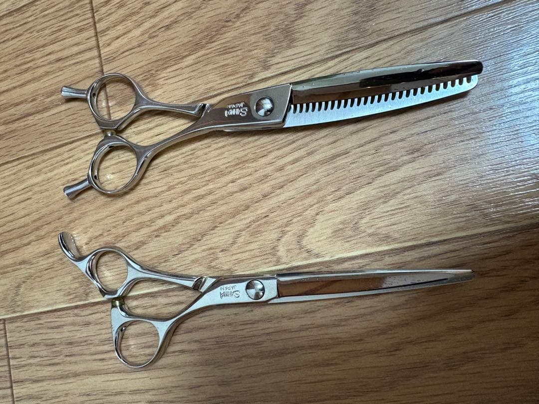 SGK シザー セニング 2点セット 美容師使用 ハサミ 切れ味良好