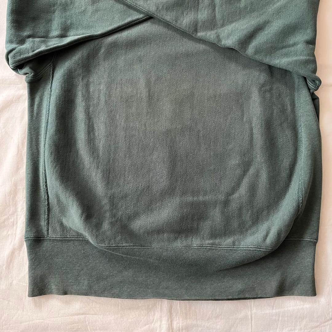 90s リバースウィーブ 深緑 USA製 フェード　reverse weave