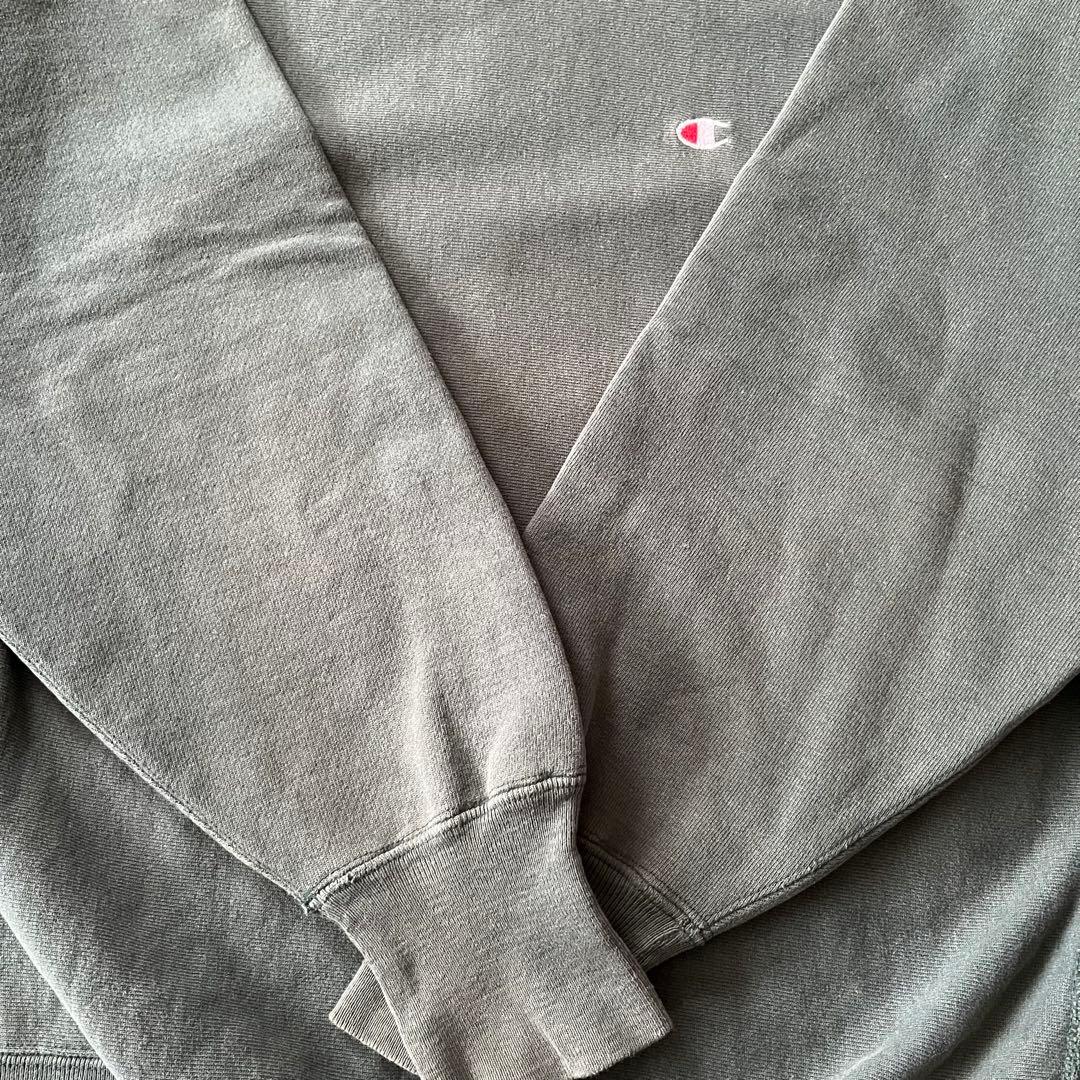 90s リバースウィーブ 深緑 USA製 フェード　reverse weave