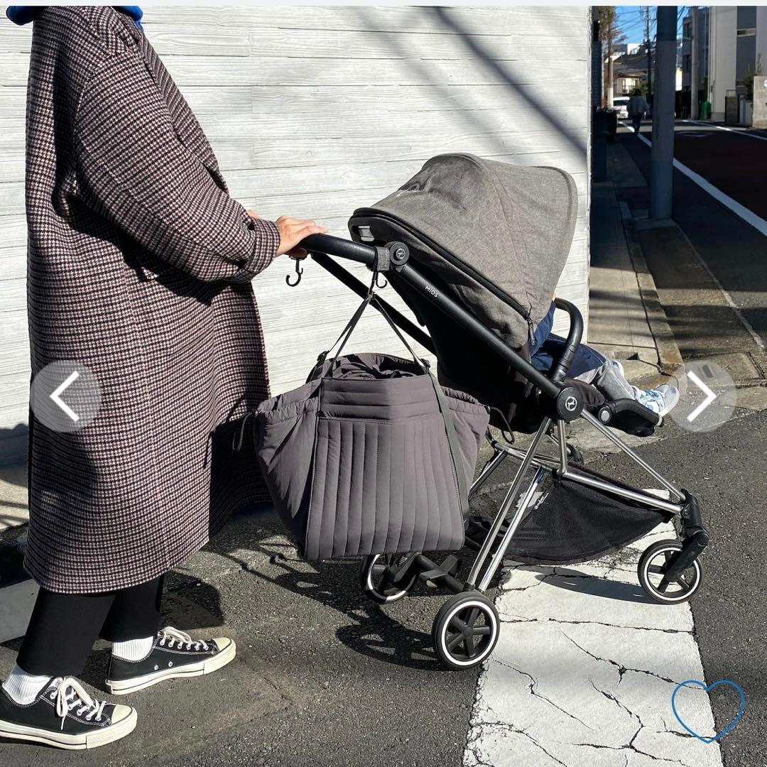 キルティング多機能マザーズバッグ ブラックM