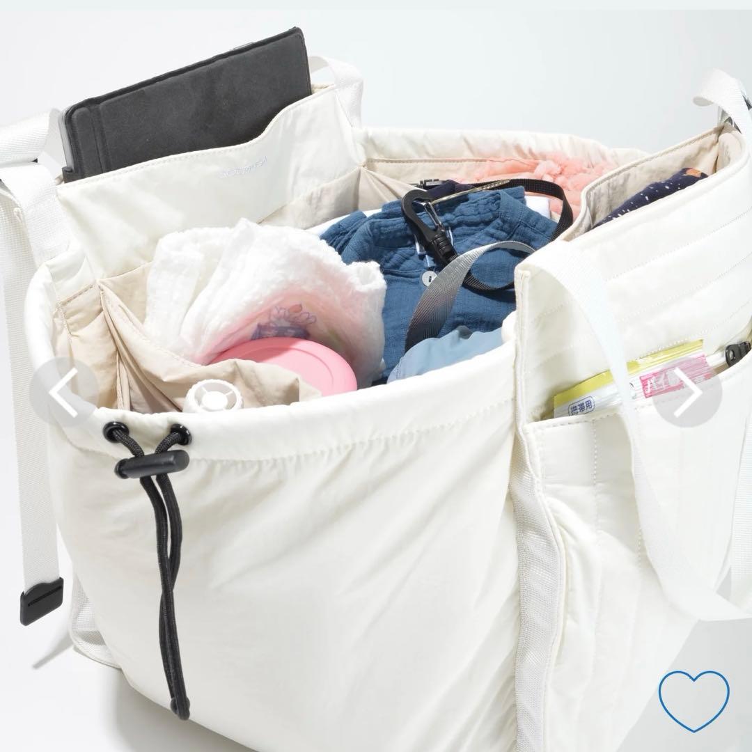 キルティング多機能マザーズバッグ ブラックM