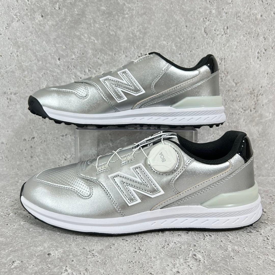 【新品】ニューバランス ゴルフ 996 レディース 24.5 シルバー ボア