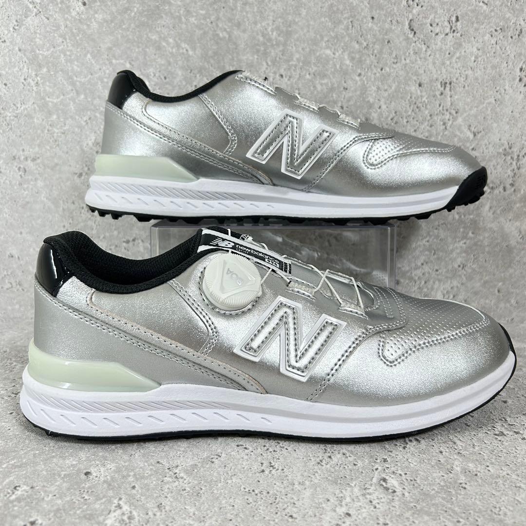 【新品】ニューバランス ゴルフ 996 レディース 24.5 シルバー ボア