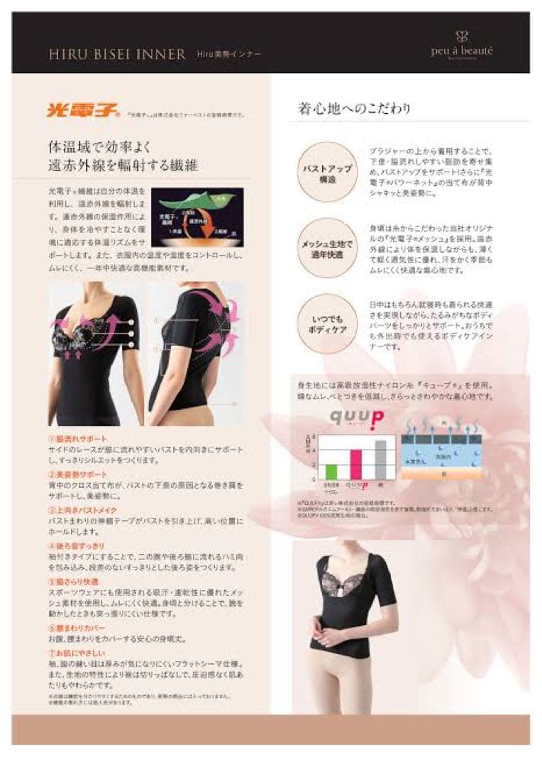 peu a beaute (プウアボーテ)美勢インナー【Mサイズ】