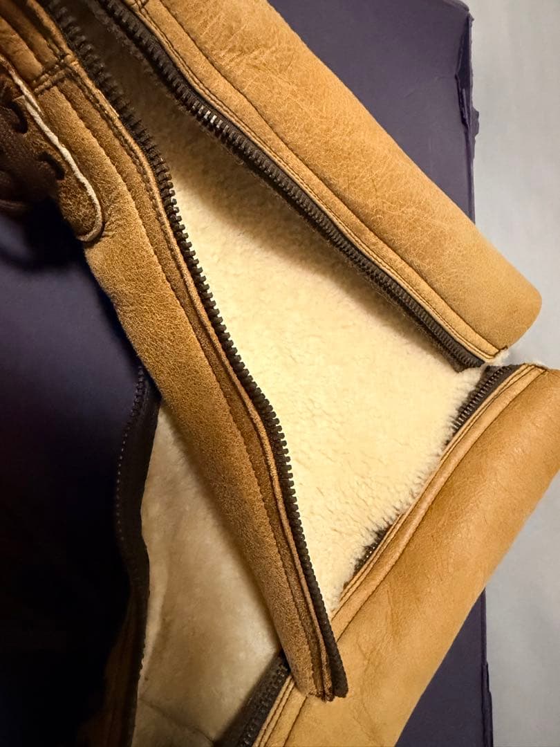 美品　PRADA ベージュ ロングブーツ　ムートン　car shoe 35.5