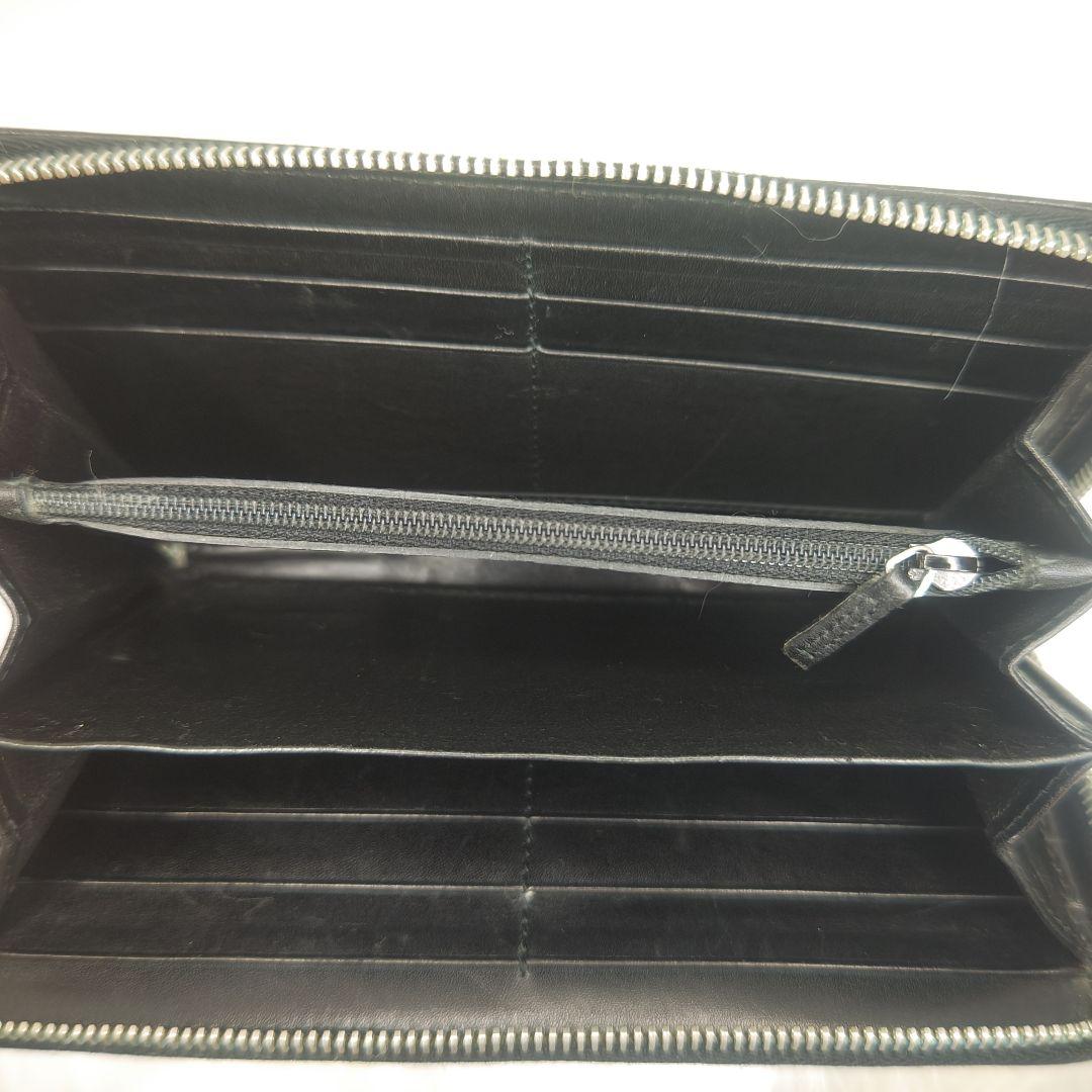 GUCCI　グッチ　ブラック　レザー　オール ラウンド　ファスナー　長財布