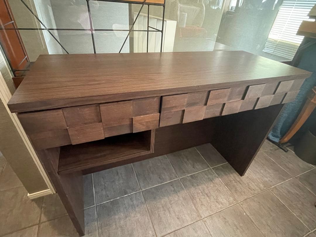 美品■天然木アルダー材 CORKコルク120オープンカウンター GARTガルト