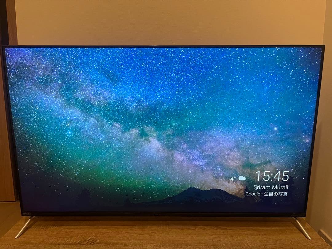 2023年購入　ORION 4K50V型 チューナーレステレビ