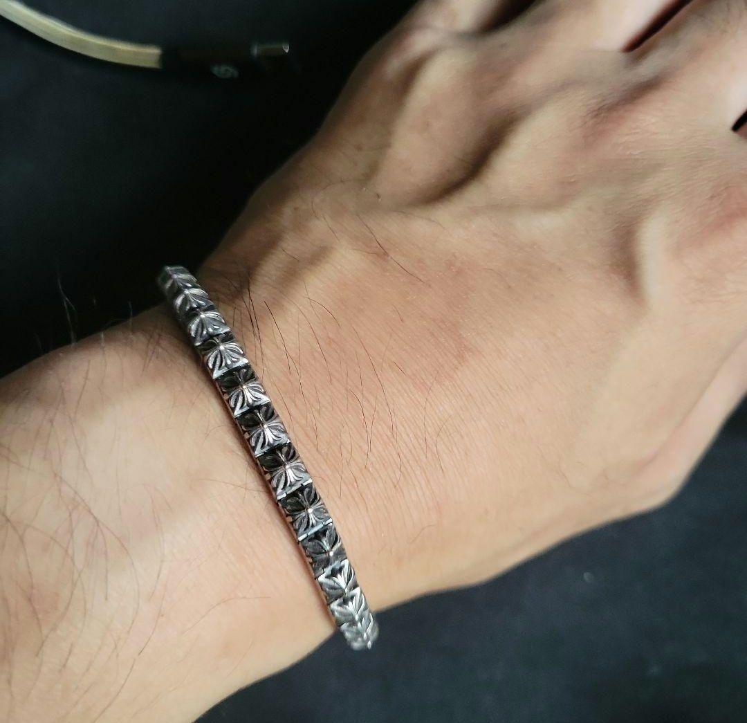 シルバー925 ブレスレット ピラミッド 19センチ