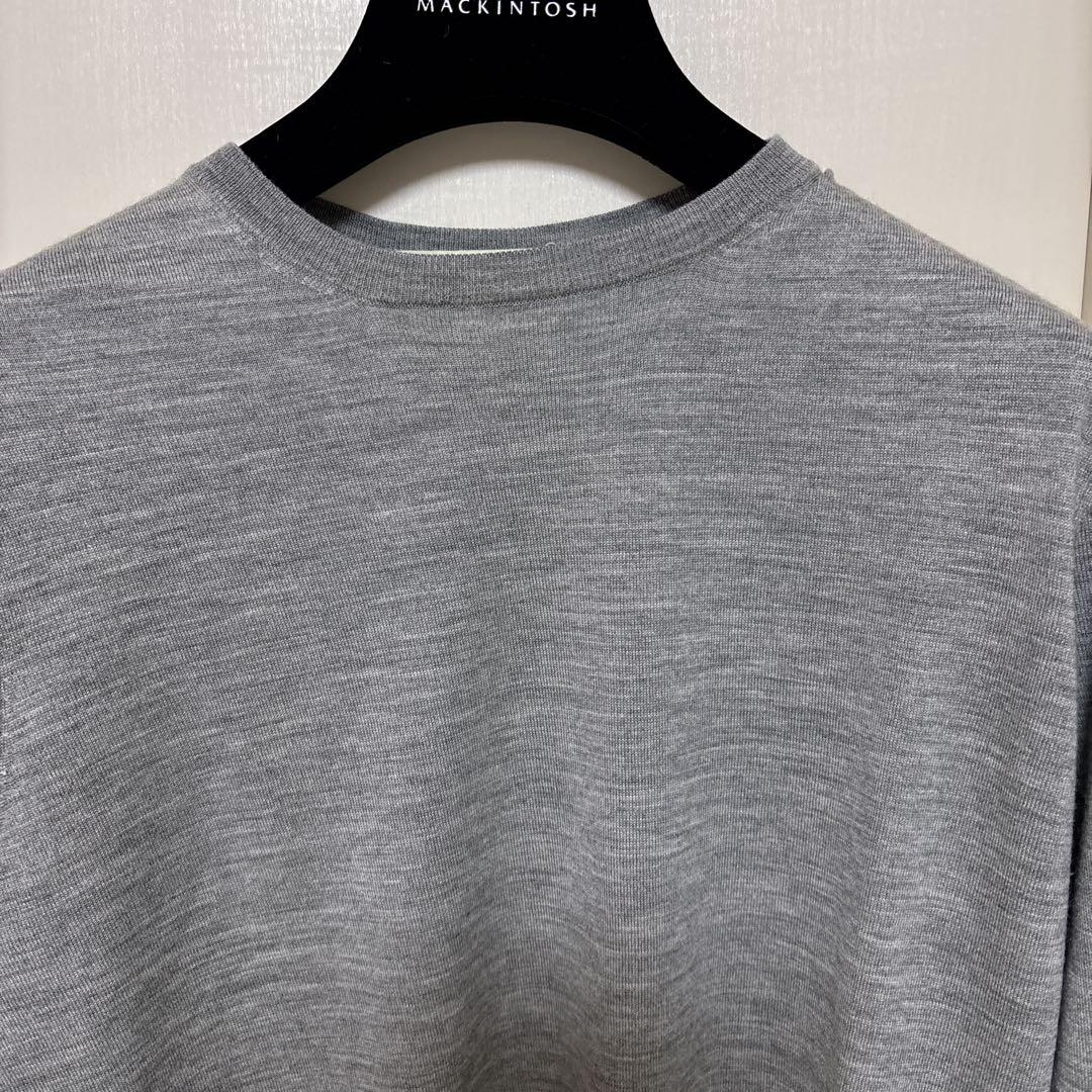 フィリッポデローレンティス　クルーネックニット、カシミア、シルク混　グレー　46