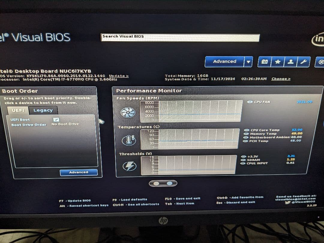 intel nuc nuc6i7kyk 完成品