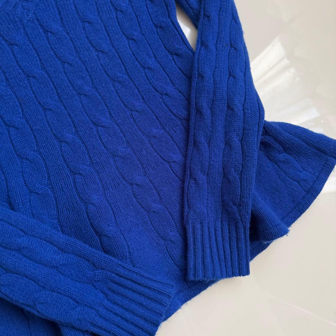 Ralph Lauren ♡ カシミヤ100% Vネック ケーブル編みニット