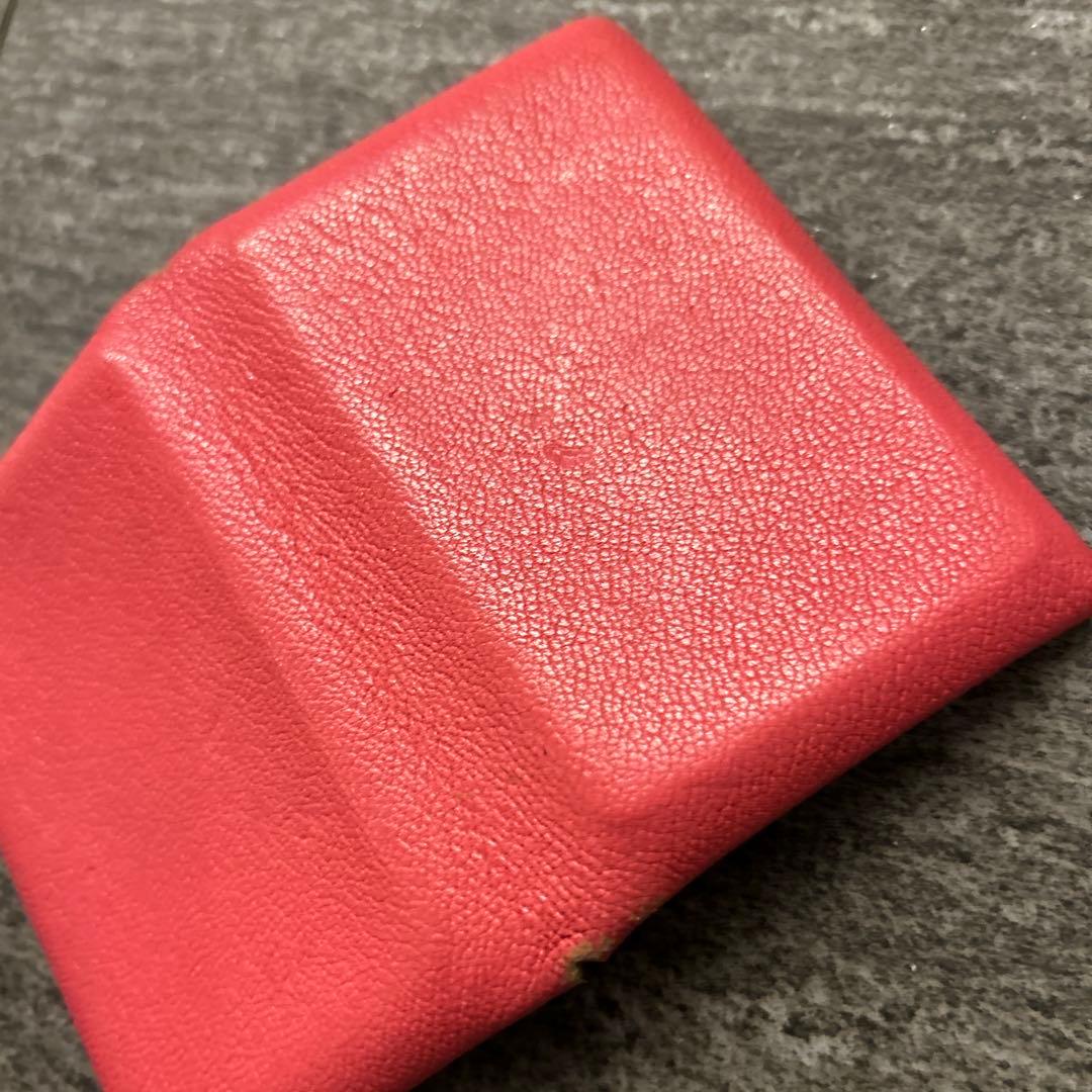 エルメス　ピンク レザー 名刺入れ カードケース　ガルヴィ