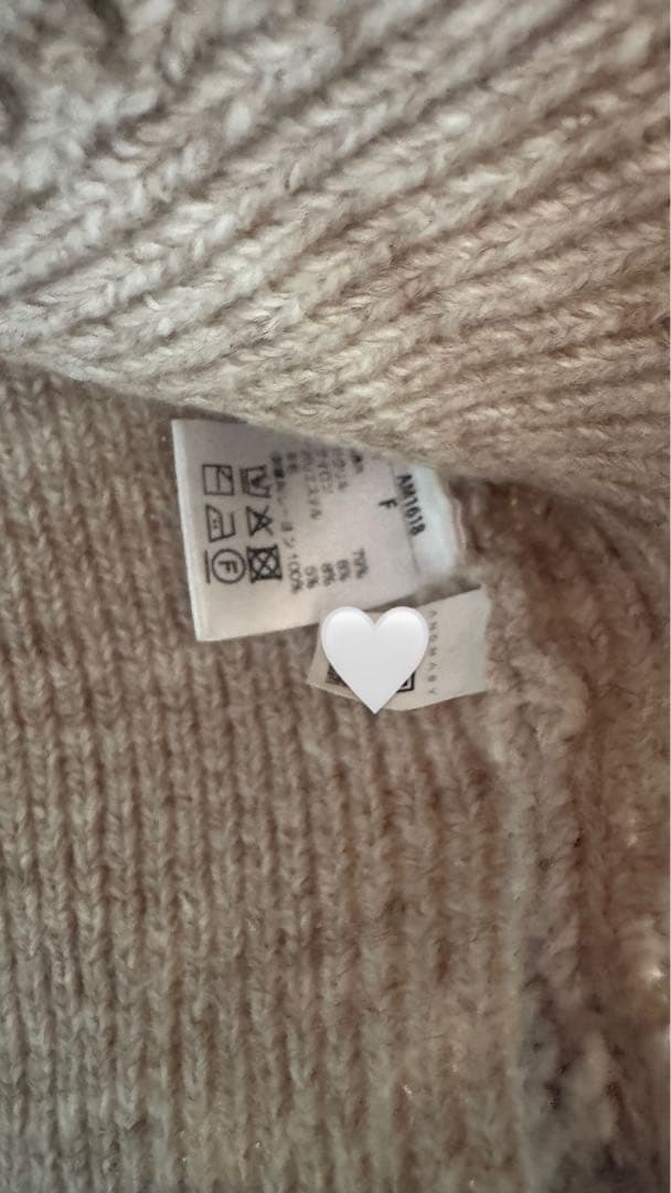 トップス ANDMARY Baby ribbon knit tops brown