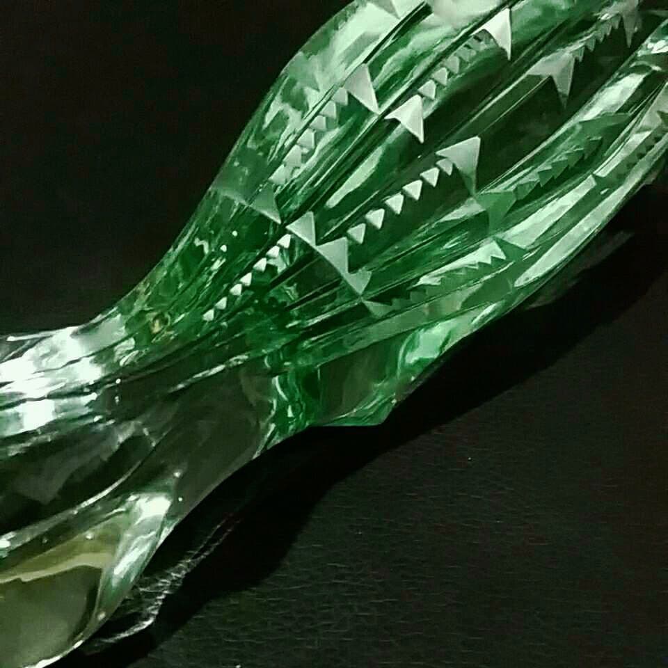 Moser モーゼル クリスタル カット クロコダイル モチーフ オブジェ