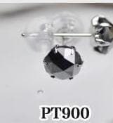PT900ブラックダイヤモンドピアス1カラット(0.50ct×2)AAA
