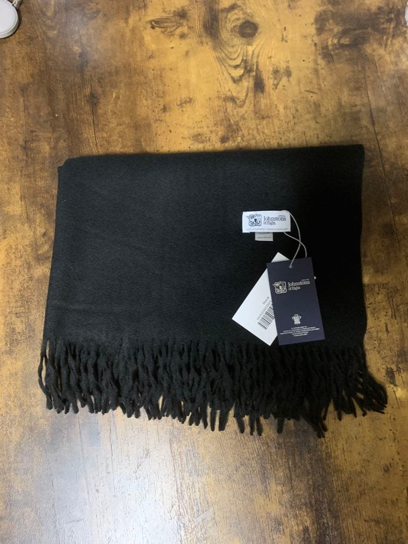 る*み様 美品Johnstons 大判ストールジョンストンズ マフラーブラック