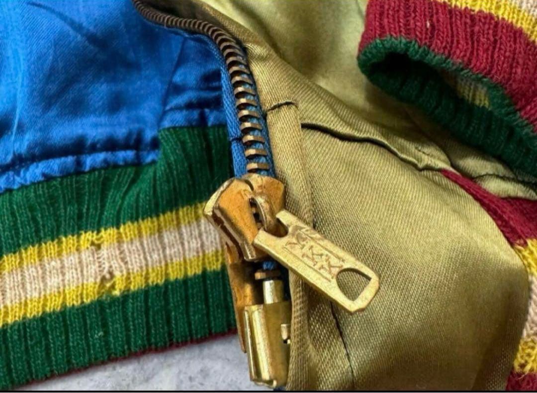 【超希少】50s ヴィンテージ　スカジャン　双龍　ykkジップ