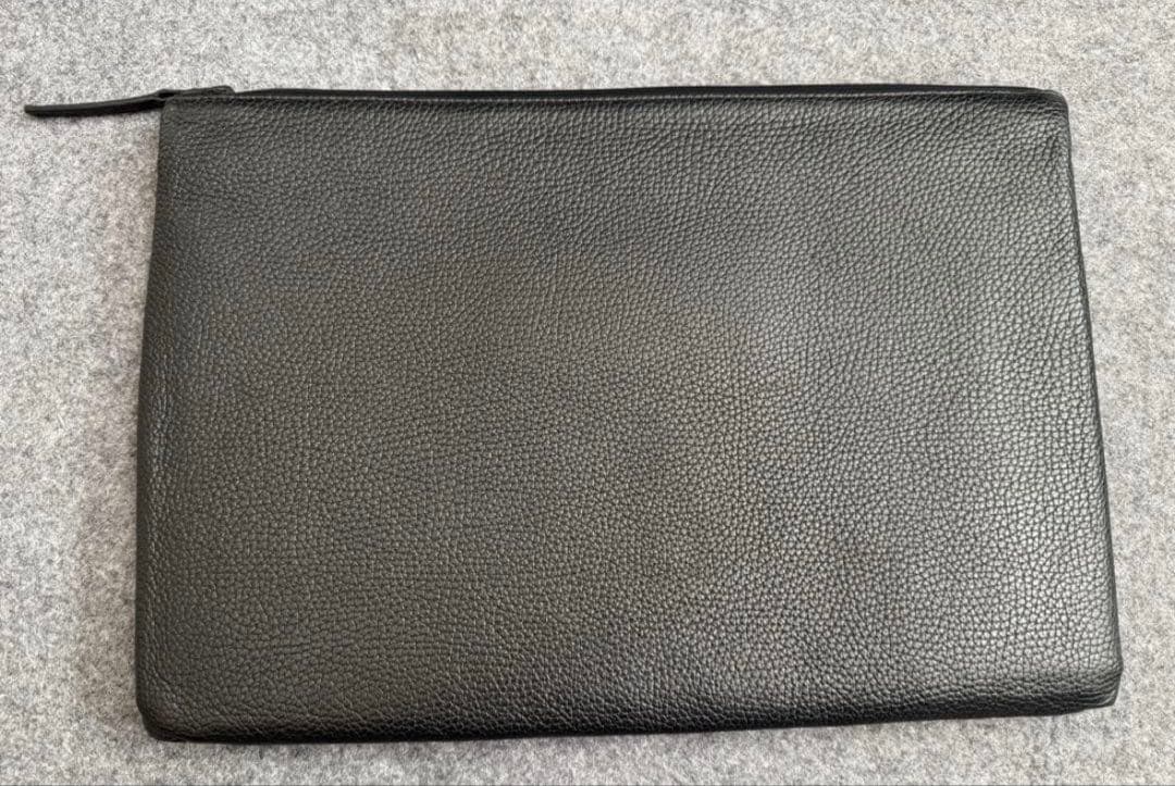 GRAMS28 120レザーフォリオ ペブルドレザー ブラック PCケース