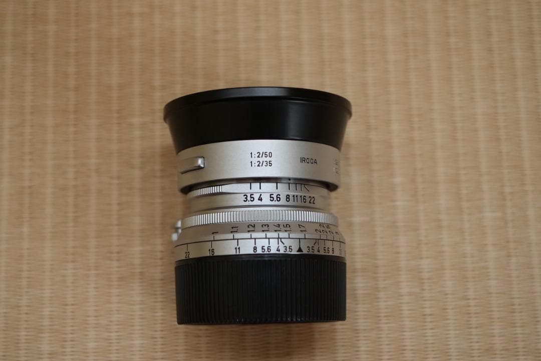 ライカ　ズマロン　35㎜　F3.5　1955年製　純正フードIROOA付き