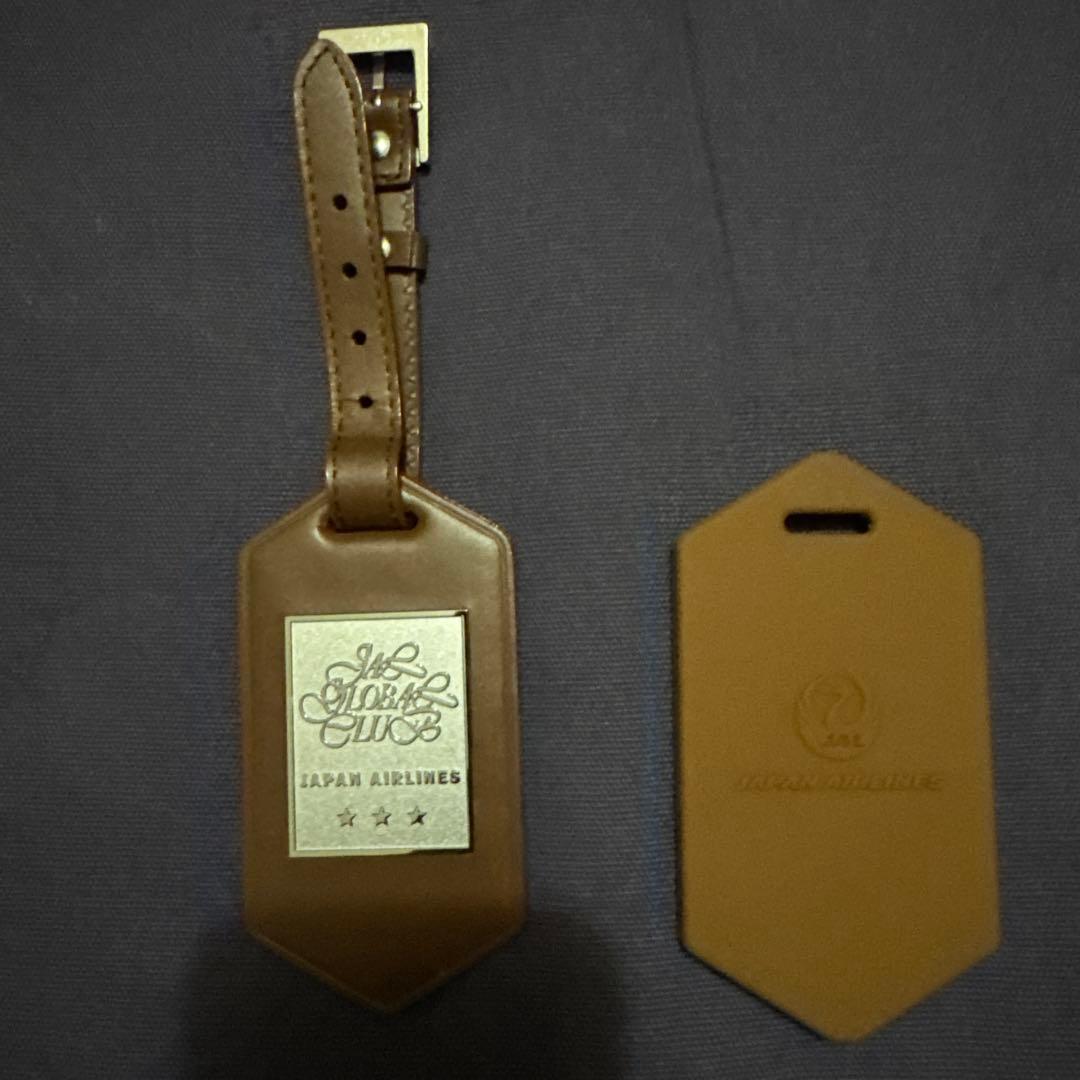 【新品未使用品】 日本航空 JALグローバルクラブ 亀タグ ブラウン（三ツ星）