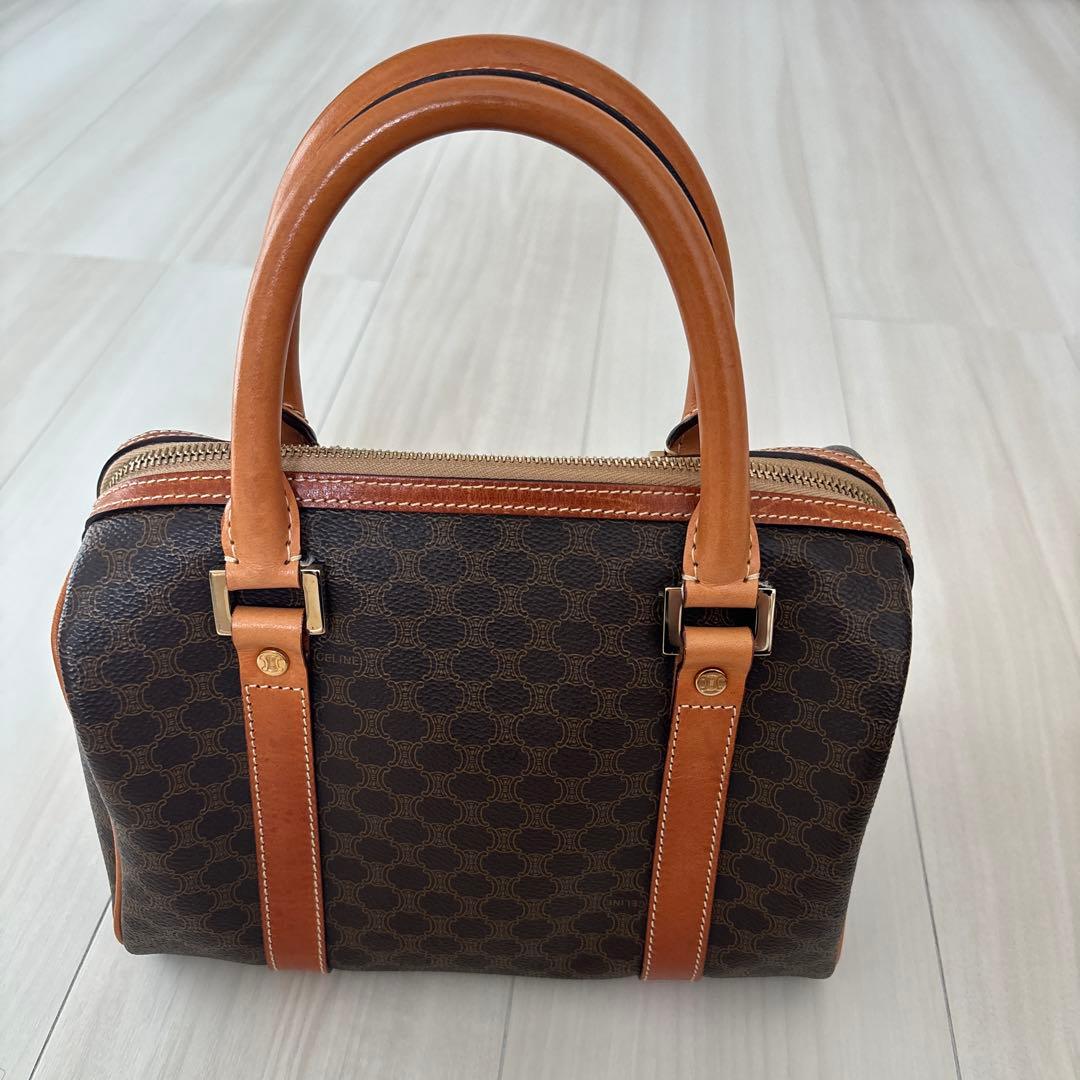 【CELINE セリーヌ】マカダム ミニボストン ハンドバッグ