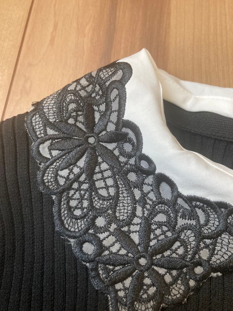 《美品》ユナイテッドアローズ襟ブラックレース長袖