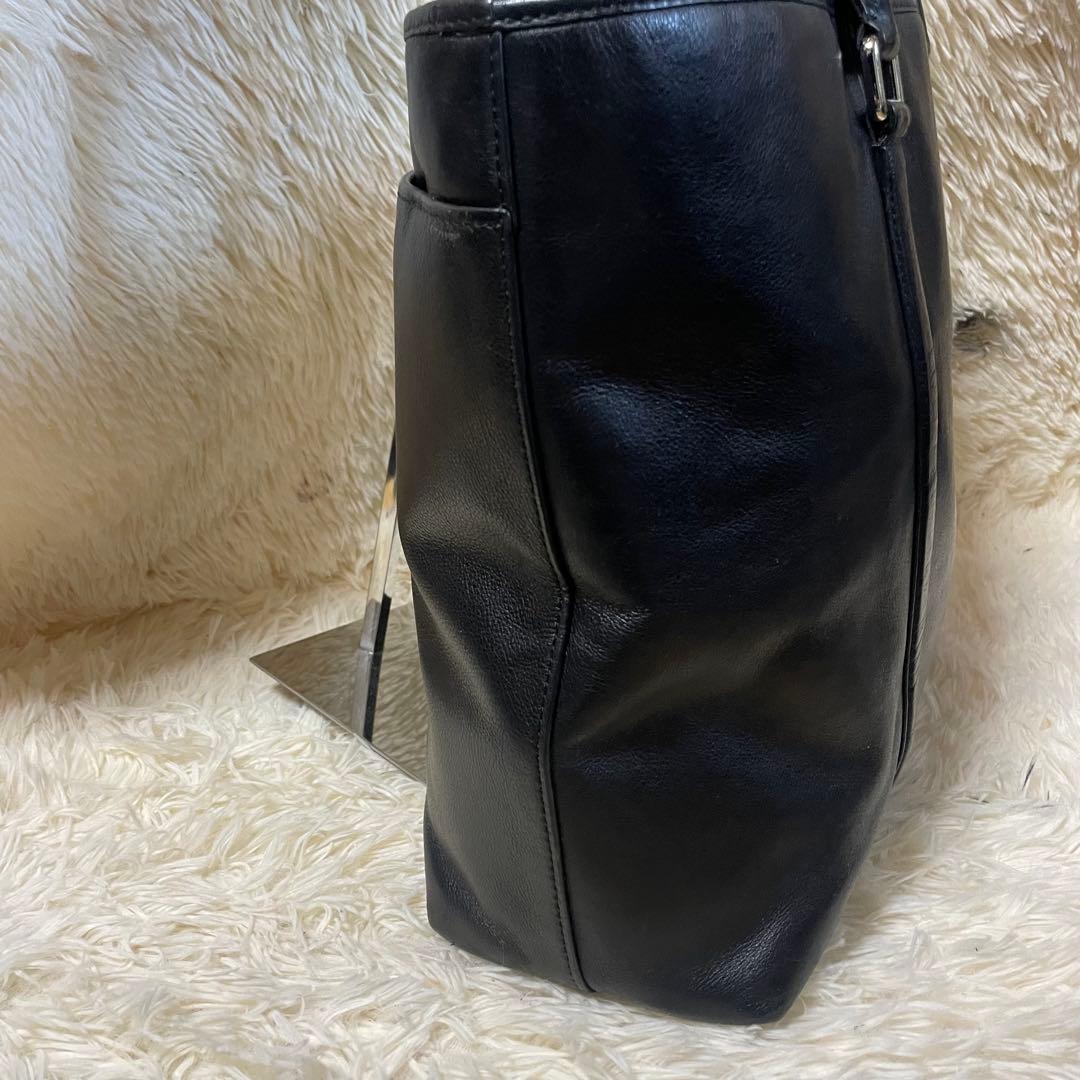 コーチ　メトロポリタン　2way　ビジネストート　ビッグトート　シボ革　黒　A4