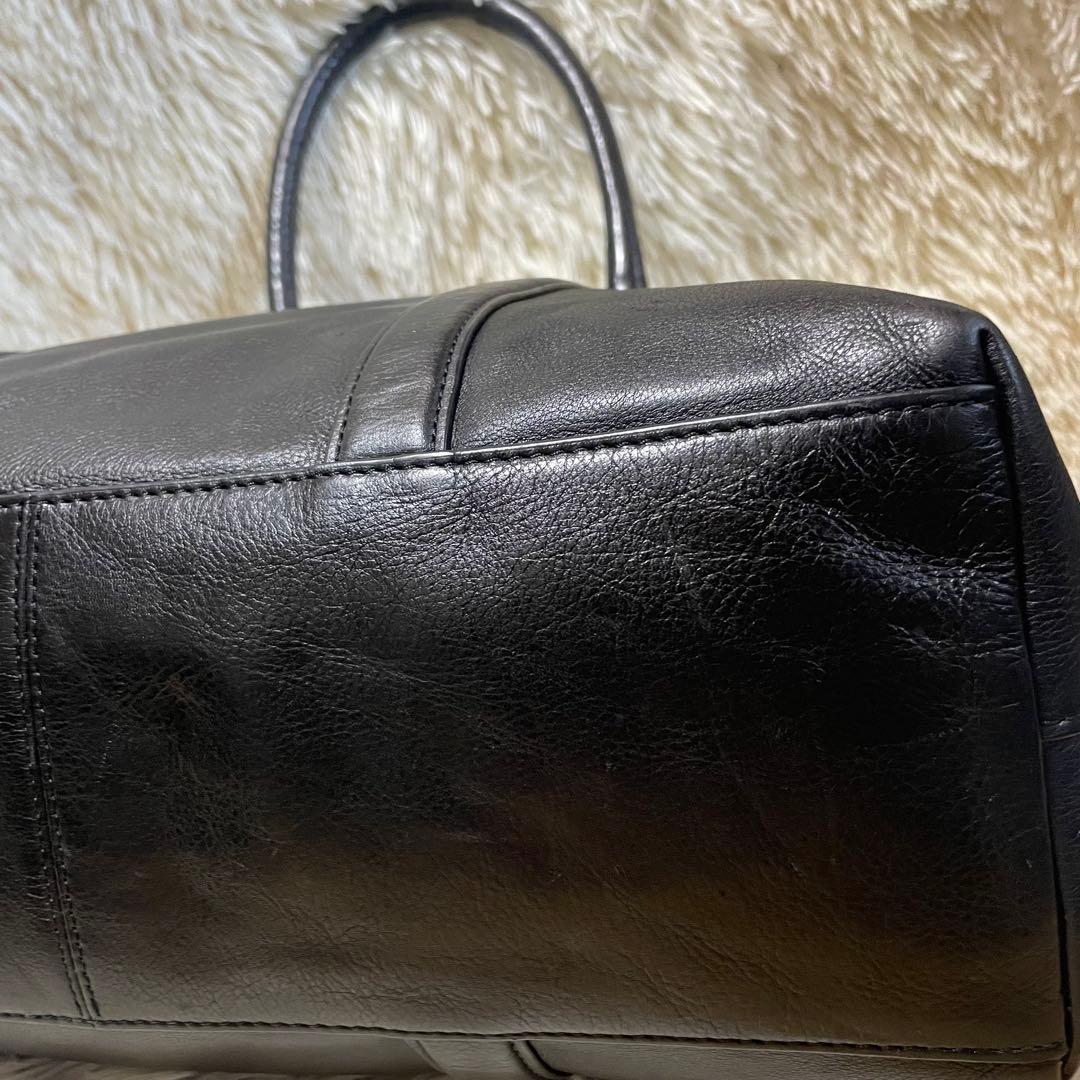 コーチ　メトロポリタン　2way　ビジネストート　ビッグトート　シボ革　黒　A4