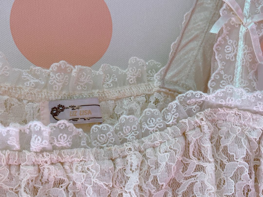 レア 平成初期 リズリサ　レースフリルキャミ フェアリーグランジ　平成ギャル