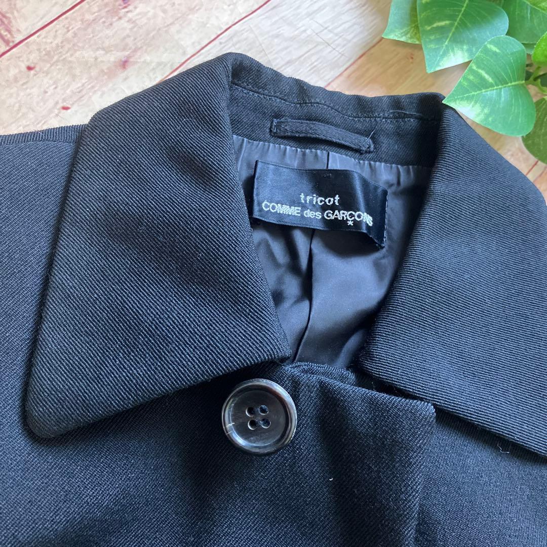 【極美品】tricot COMME des GARÇONS ブラックウールコート