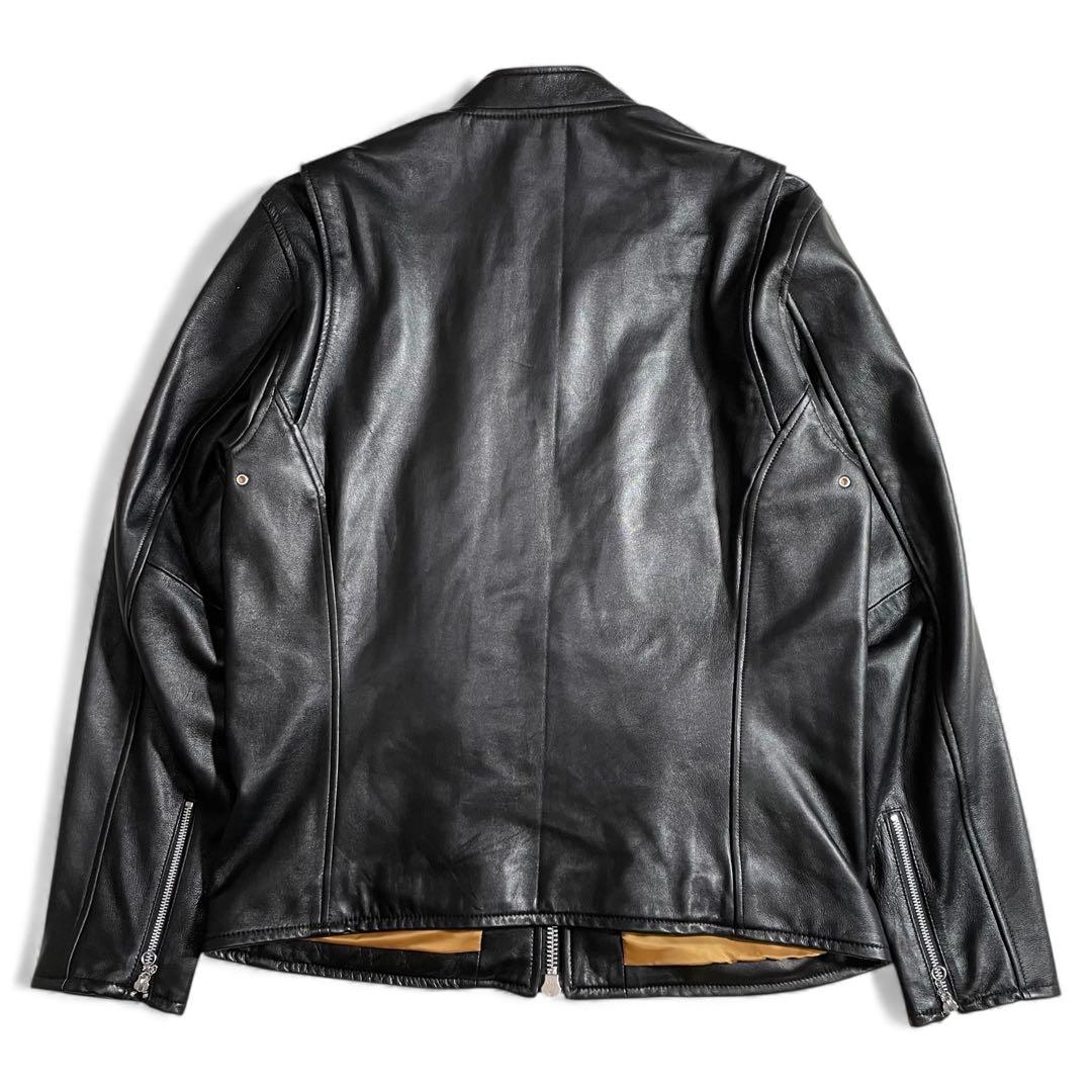 上野商会 レトログレード シングルライダースジャケット ラムレザー