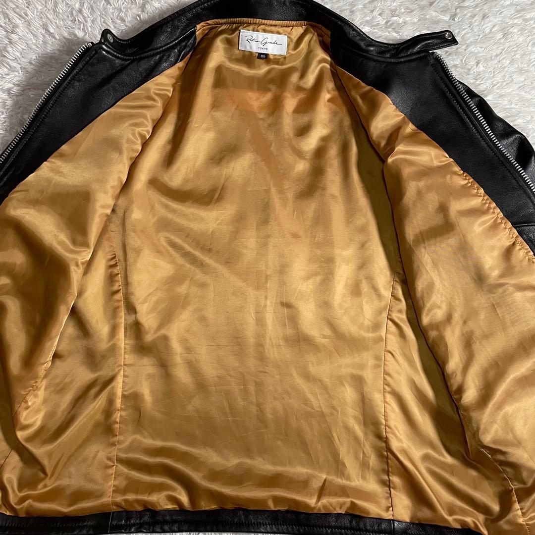 上野商会 レトログレード シングルライダースジャケット ラムレザー