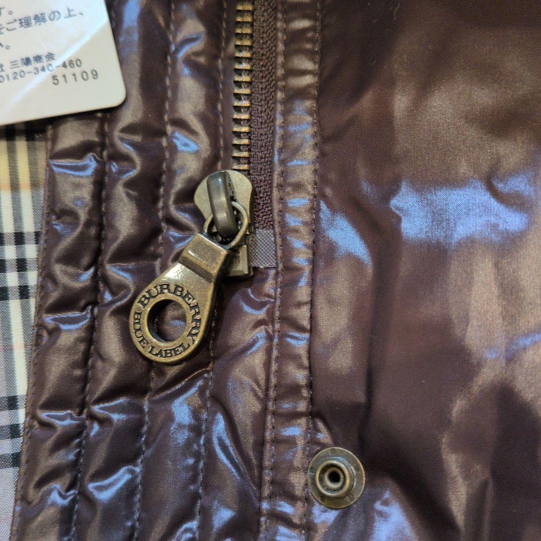 バーバリー ノバチェック 茶 38 ロングダウン 新品未使用