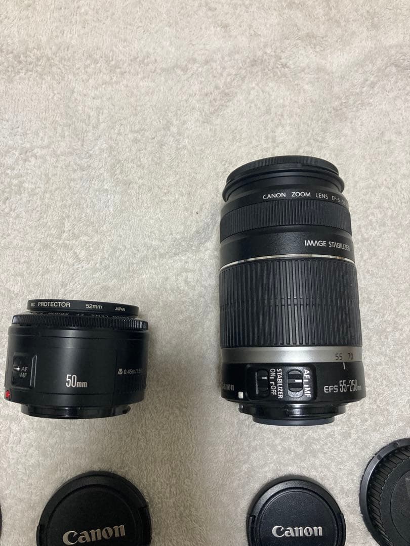 Canon EF-S 55-250mm & EF 50mm レンズセット