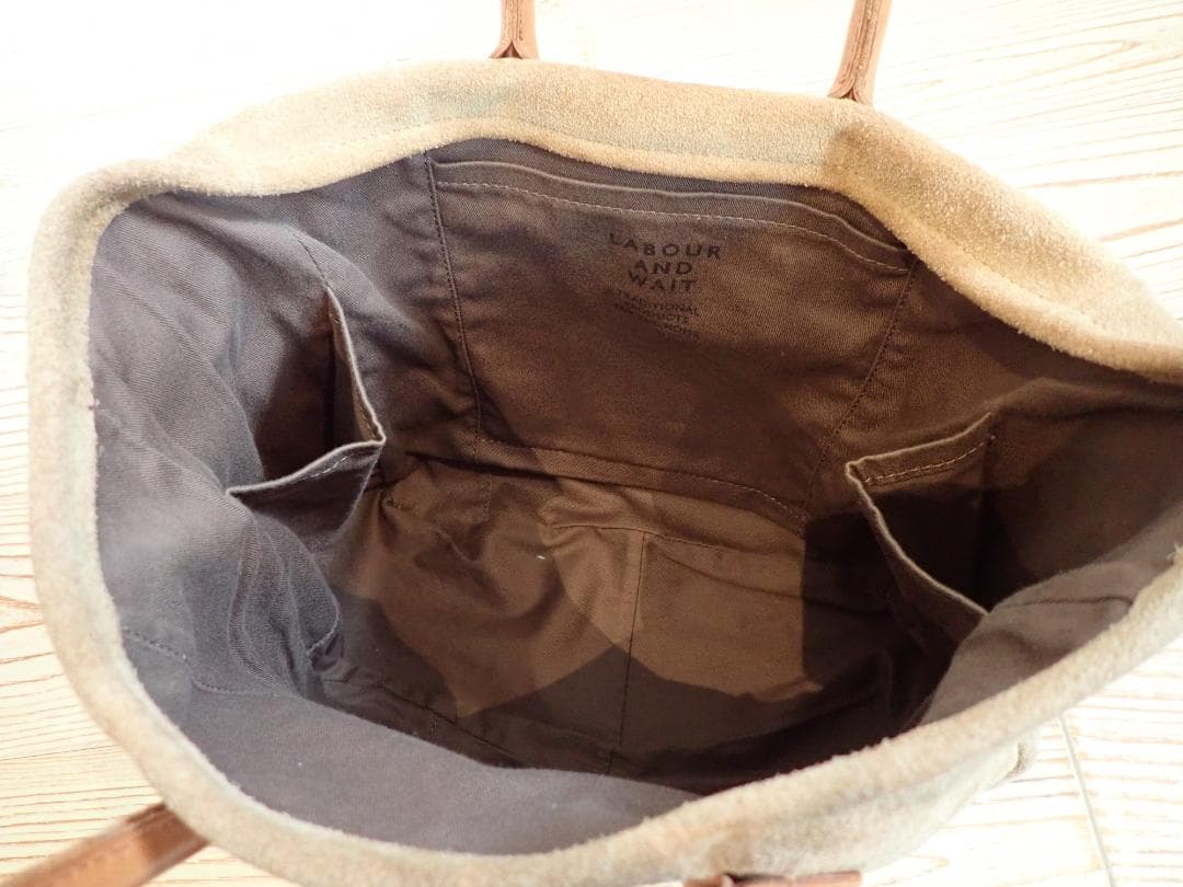 LABOUR AND WAIT スエード本革レザートートバッグ ヴィンテージ