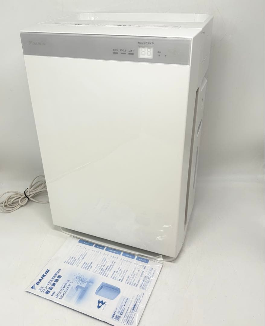【美品・2021年製】ダイキン ストリーマ 加湿空気清浄機 MCK70XKS-W