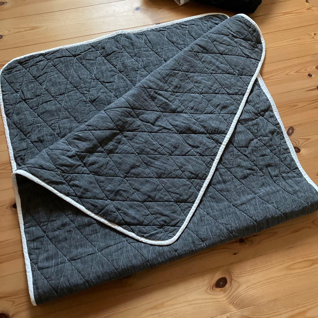 本麻 敷パッド　ハート　オーガニック　シングル　麻　100% 無蛍光　無漂白