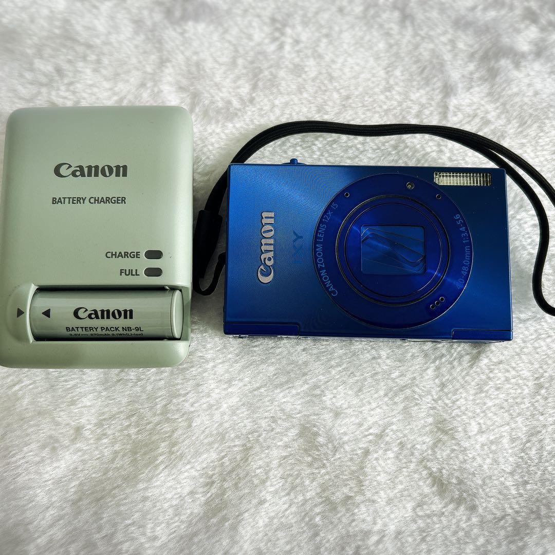 【美品】Canon ixy3 デジカメ ブルー 純正バッテリー 充電器付き