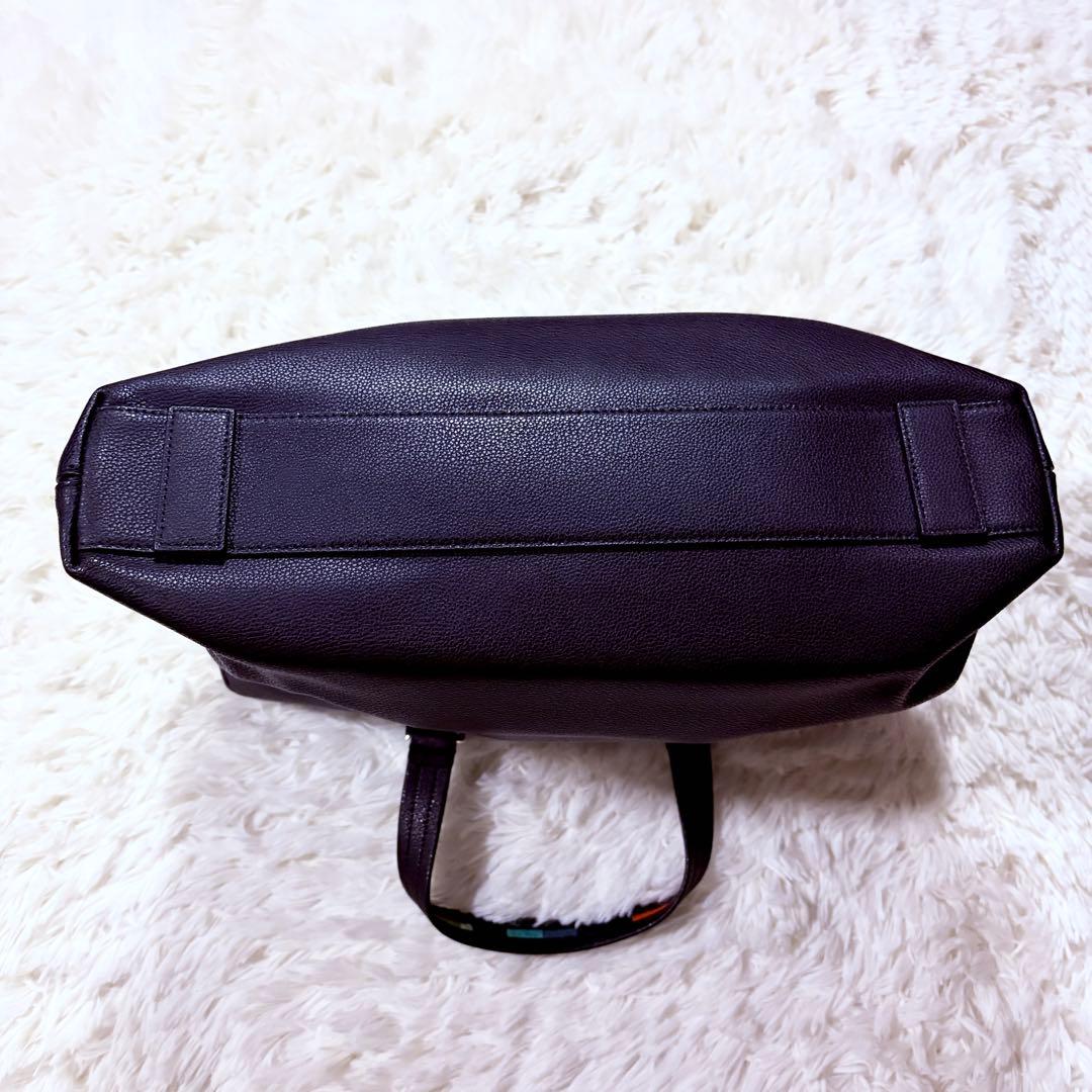 極美品★ポールスミス ブリーフケース マルチストライプ シボ革