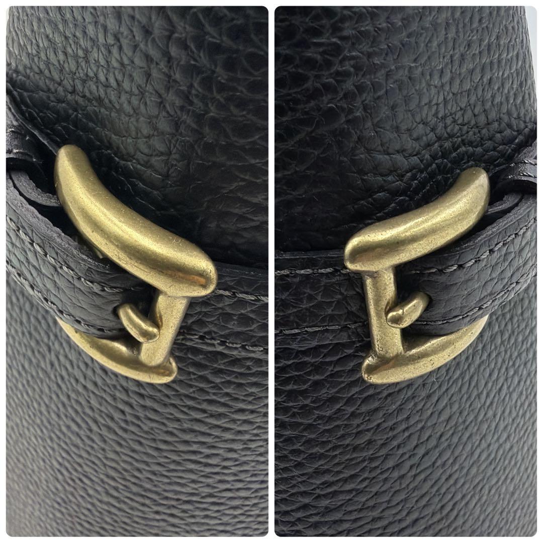 【美品】トフ&ロードストーン 肩掛け 本革 レザー トートバッグ 黒 M