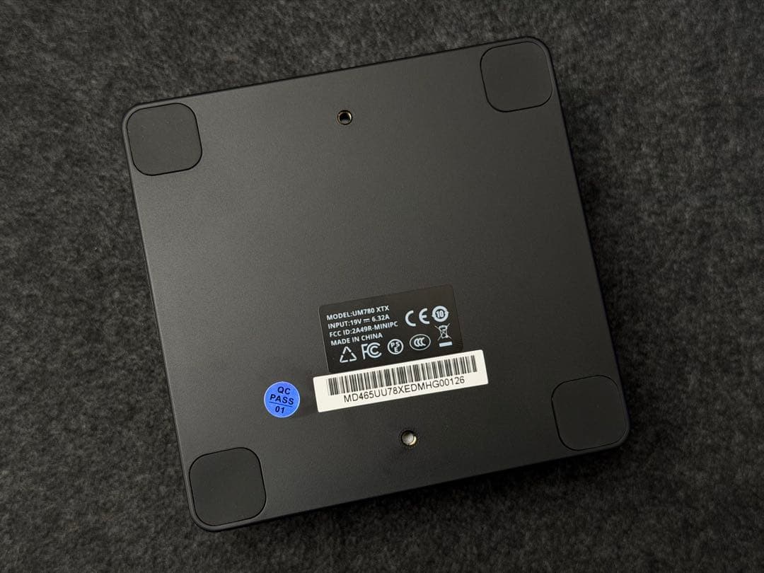 (Shinobu99)MINISFORUM UM780XTX SSDなし